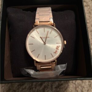 Coach Gold and Tan Timepiece